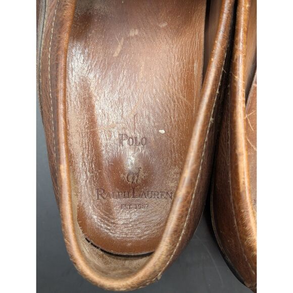 Polo Ralph Lauren Leather Driving Loafers Brown Men\'s Size 11D main image 4